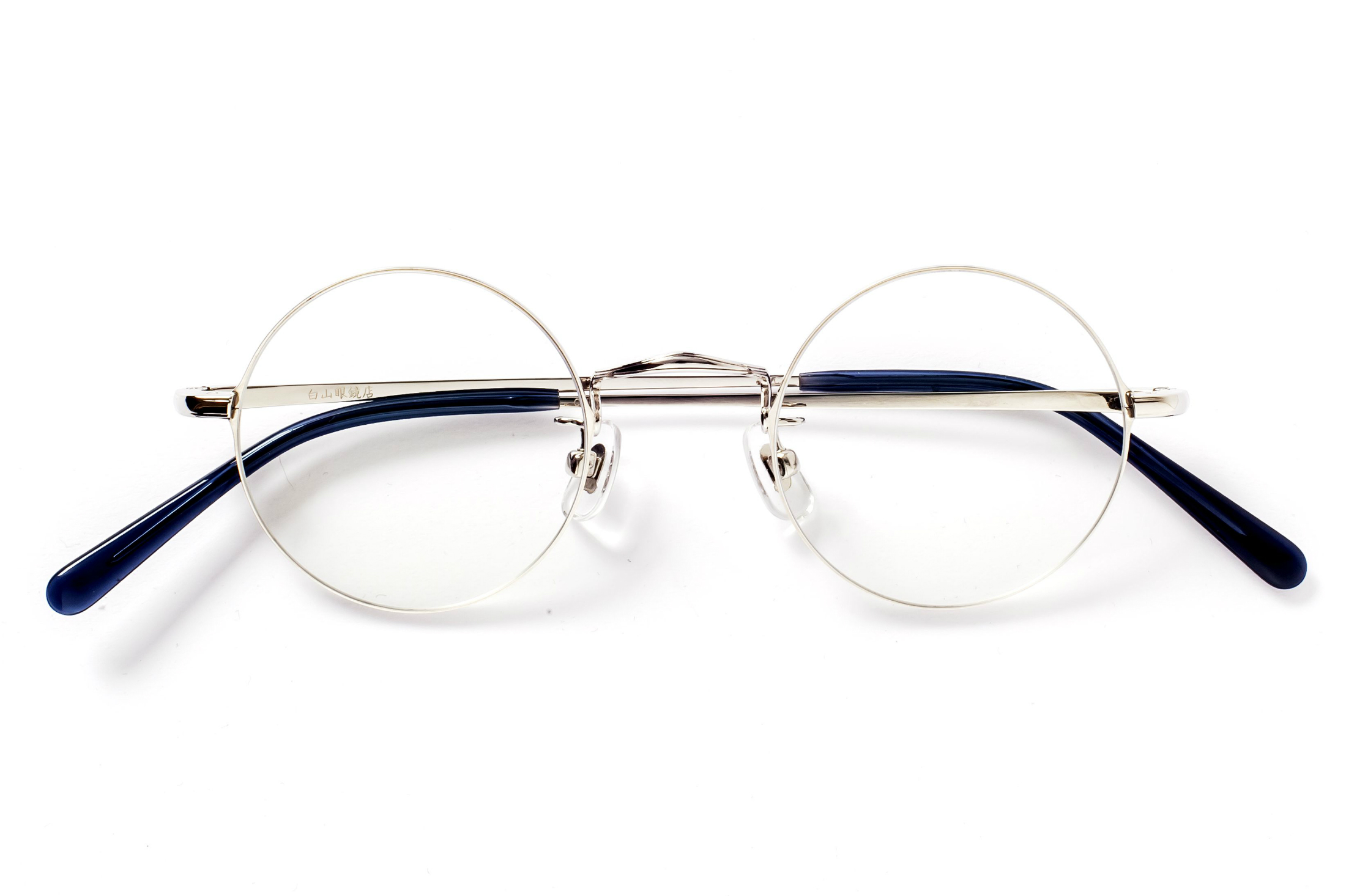 9,500円白山眼鏡　ニュー溝安全 アンティークグレー シルバー ダークグレー ラウンド